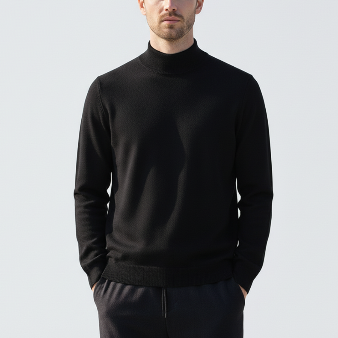 Men's Slim Fit Crew Neck Lightweight Knit Sweater - Nocini