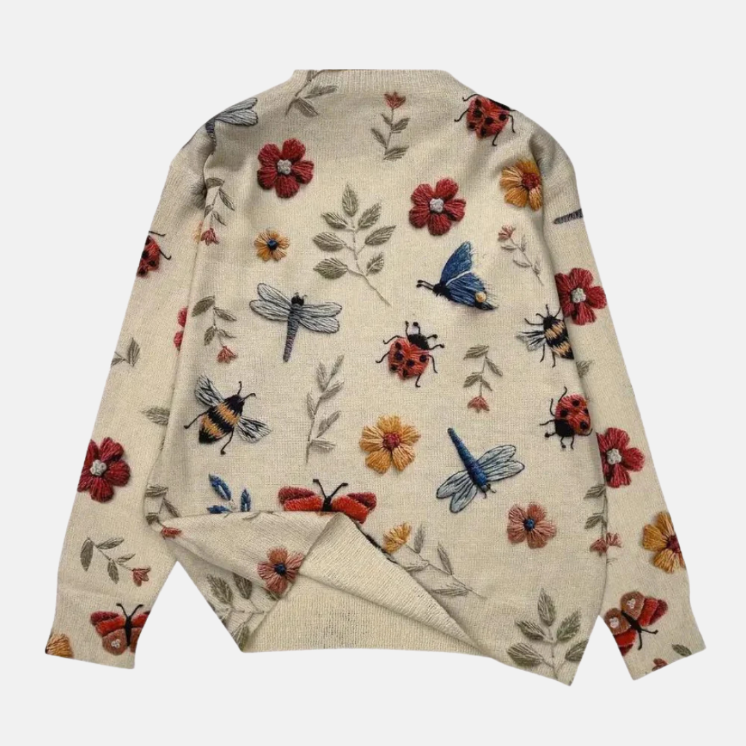 Colorful Bloom Pattern Sweater