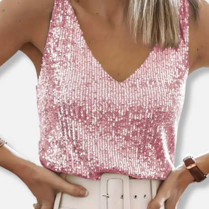 Sparkly Ladies' Tank Sequin Blouse