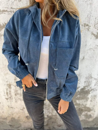 Relaxed Fit Hooded Cotton Jacket
