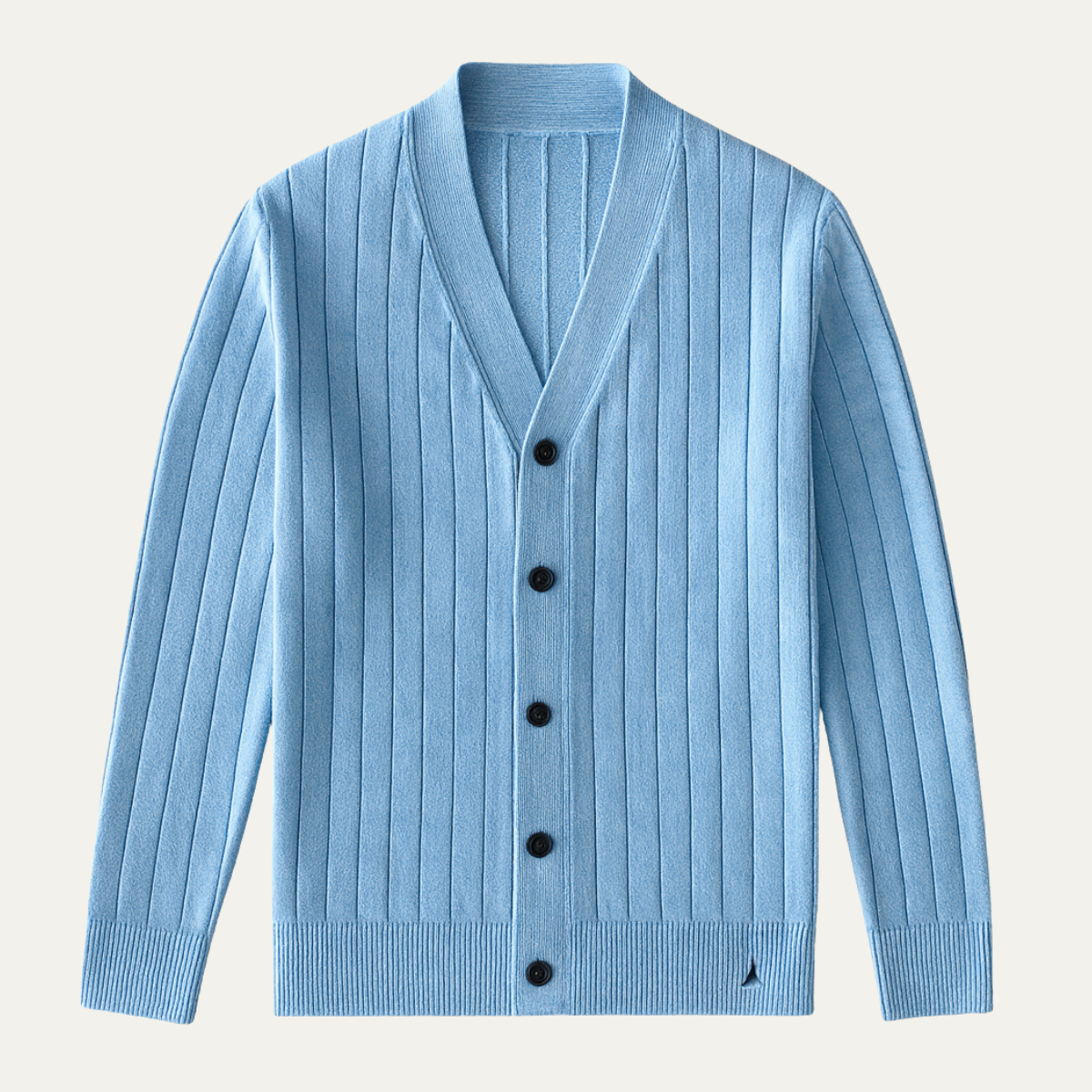 Relaxed Fit Men's Crew Neck Knit Cardigan Sweater - Nocini