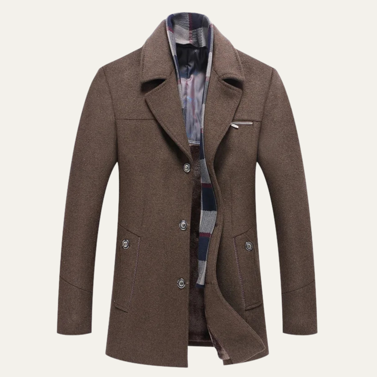 Luxury Men's Wool Cashmere Coat