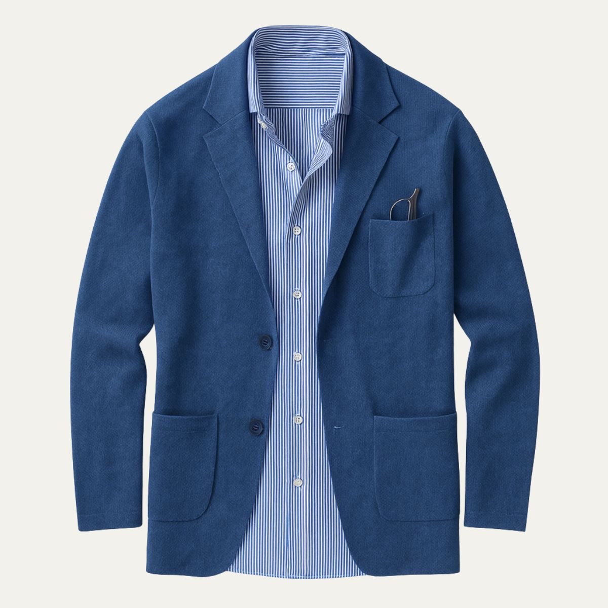 Classic Light Grey Suit Jacket for Men