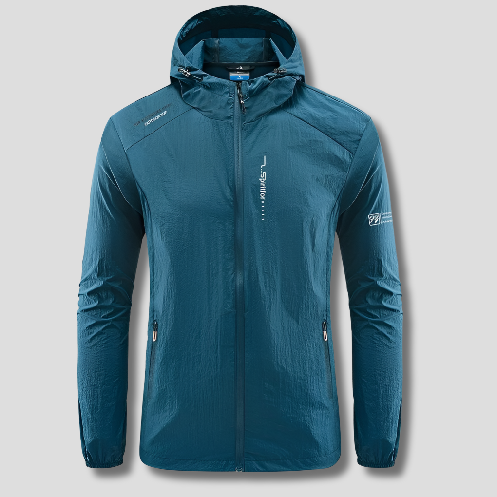Men's Lightweight Water Resistant Hooded Summer Coat - Olytrend
