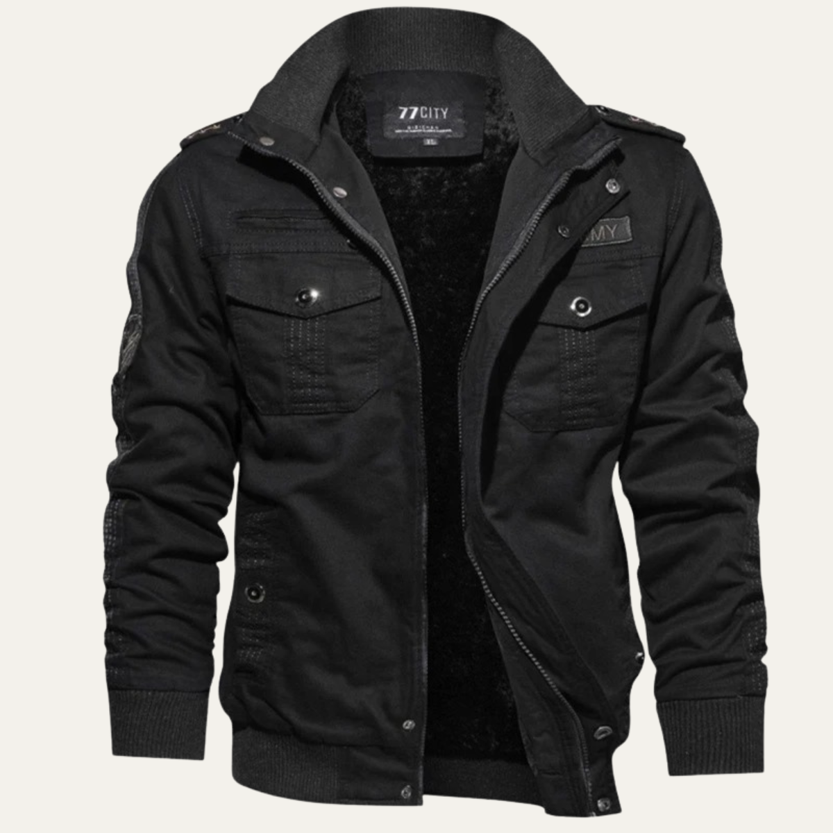 Warm Water Resistant Men's Padded Bomber Jacket