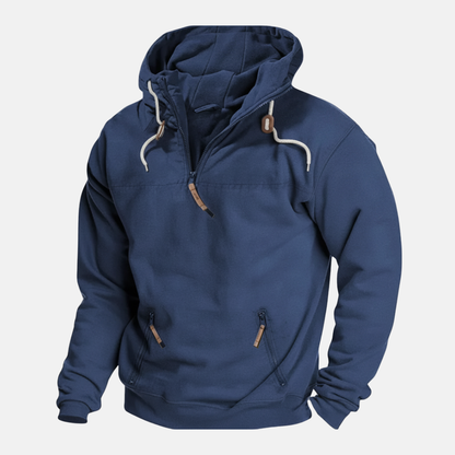 Casual Fit Zip Up Hooded Sweatshirt