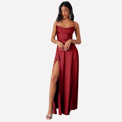 Sleeveless Summer Maxi Dress with High Side Split