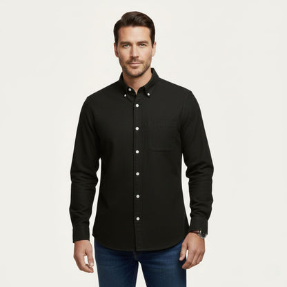 Relaxed Fit Blue Jeans Shirt for Men