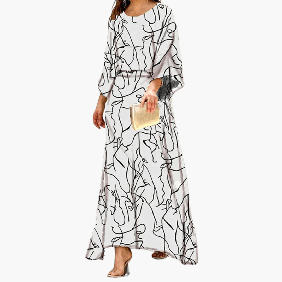 Long Printed Sundress for Women - Casual Summer Dress