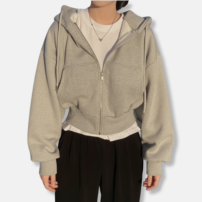 Casual Women's Zip Up Hoodie with Pockets