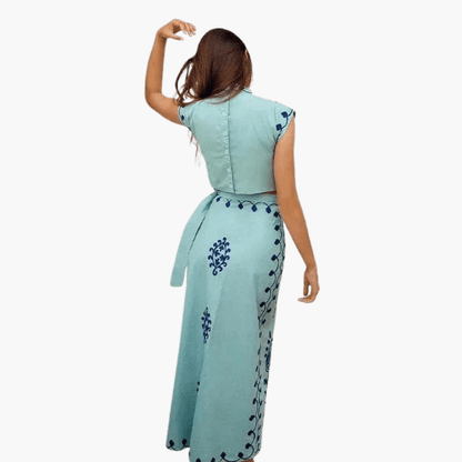 Floral Embroidered Summer Dress for Women