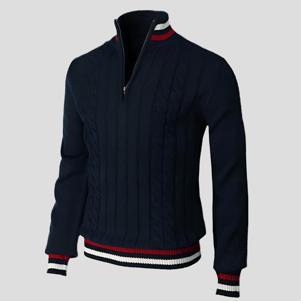 Fashionable Mens Zip Up Sweater