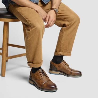 Classic Vintage Leather Lace Up Oxford Shoes