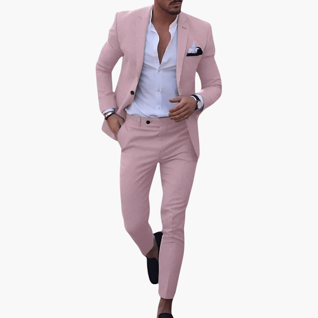 Classic 2 Piece Suit with Blazer and Trousers