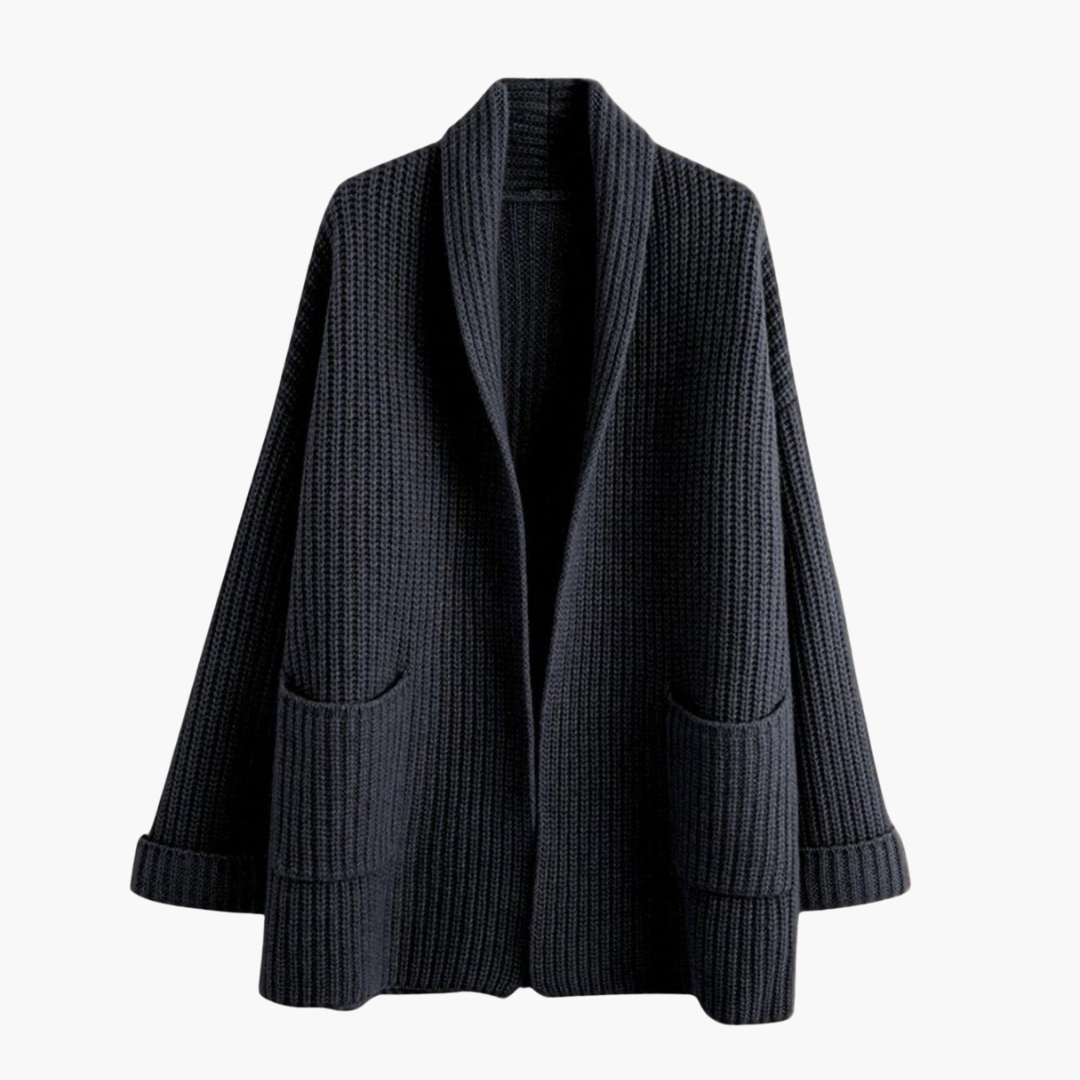 Ladies Open Front Sweater with Pockets