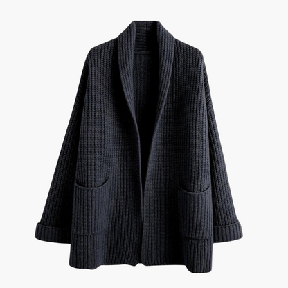Ladies Open Front Sweater with Pockets