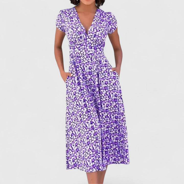 Elegant Casual Midi Dress in Comfortable Material