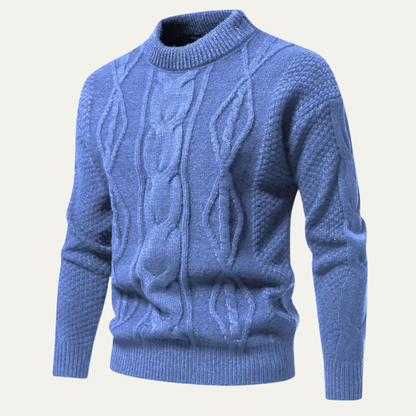 Warm Crew Neck Men's Winter Knit Sweater