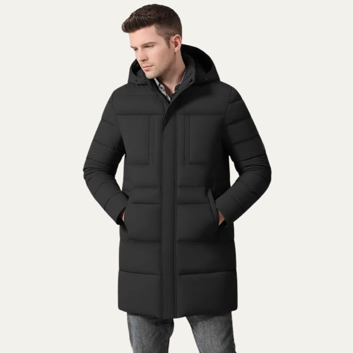 Warm Waterproof Men's Cotton Parka Jacket
