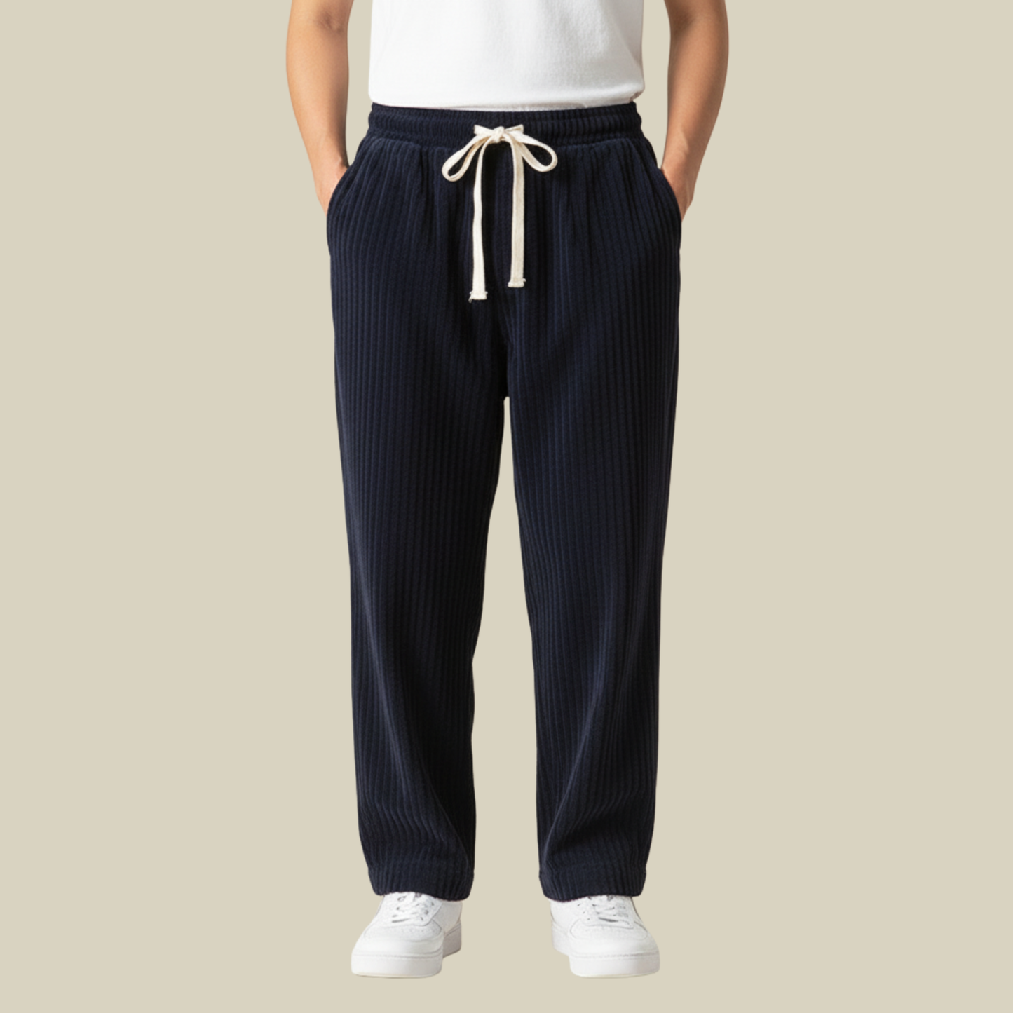 Relaxed Fit Men's Corduroy Casual Pants