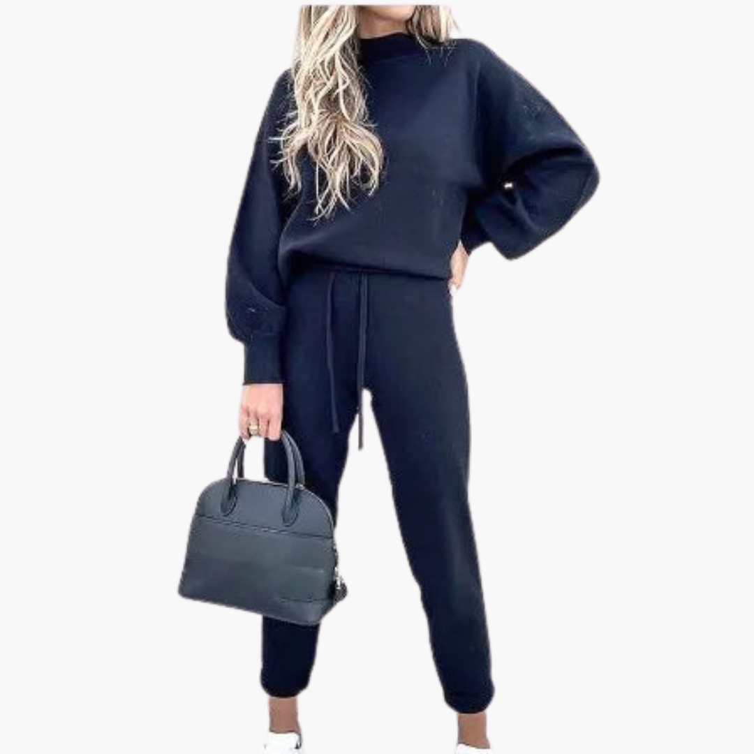 Women's Fleece High Neck Tracksuit Set