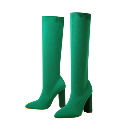 Tall Stretchy Women's Leather Boots - Olytrend