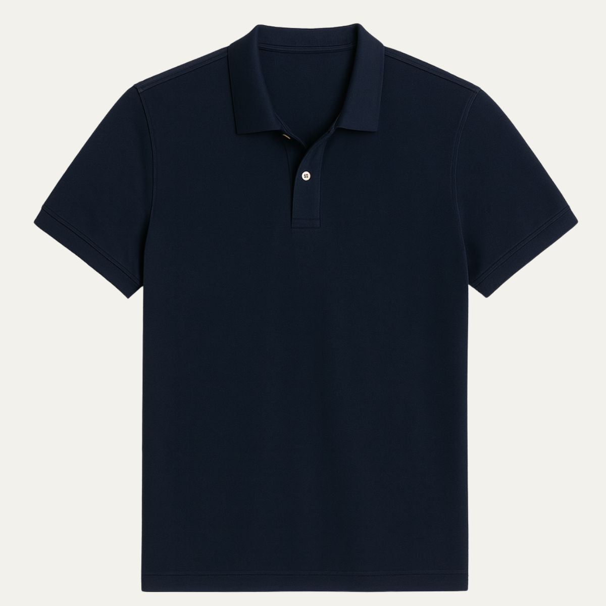 Classic White Mens Polo Shirt - Elegant Preppy Style