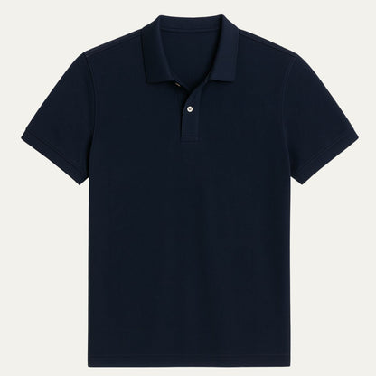 Classic White Mens Polo Shirt - Elegant Preppy Style