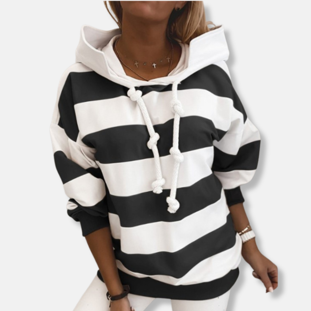 Relaxed Fit Striped Sweatshirt