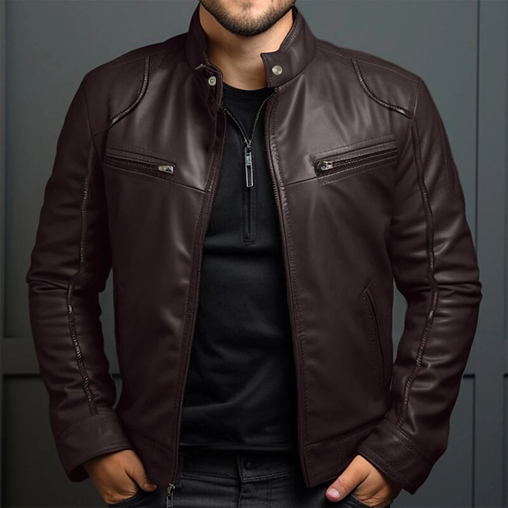 Classic Biker Jacket for Men with Vintage Style Comfort