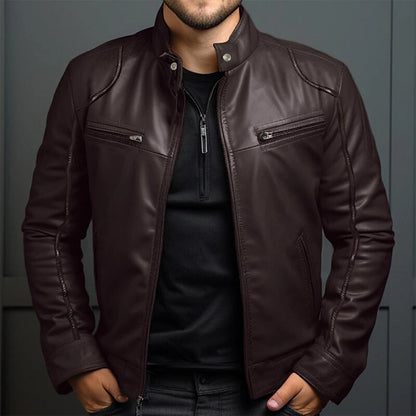 Classic Biker Jacket for Men with Vintage Style Comfort