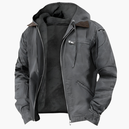 Waterproof Mens Zip Up Hooded Jacket