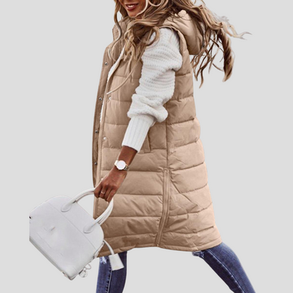 Women's Fleece Lined Hooded Gilet