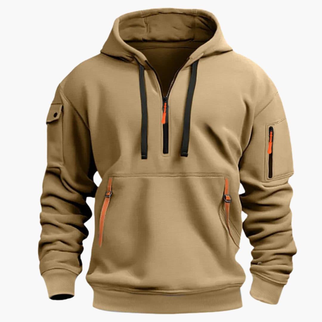Comfortable Men's Zip Up Hooded Sweatshirt