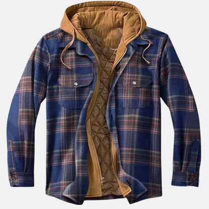 Warm Plaid Insulated Shirt Jacket