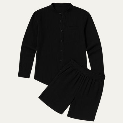 Lightweight Summer Mens Linen Shirt Set