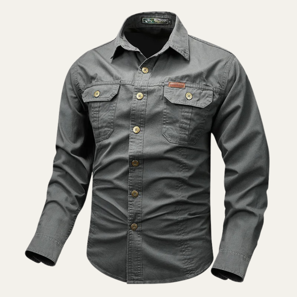 Rugged Men's Combat Shirt with Storage Pockets