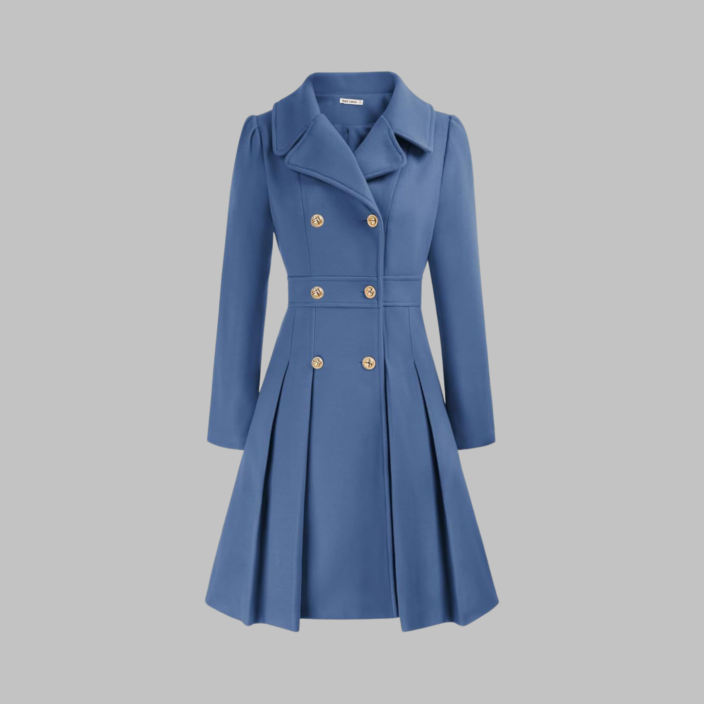 Elegant Double Breasted Long Coat