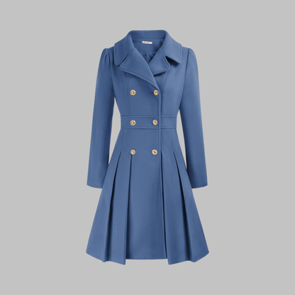 Elegant Double Breasted Long Coat