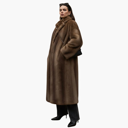Ladies Warm Parka with High Collar and Full Sleeves