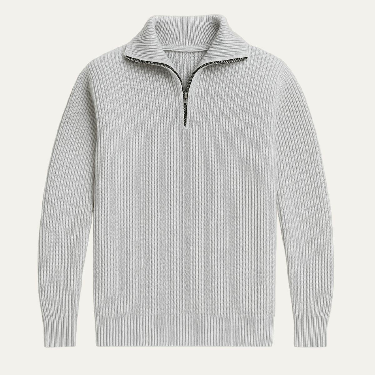 Warm Quarter Zip Wool Sweater - Nocini