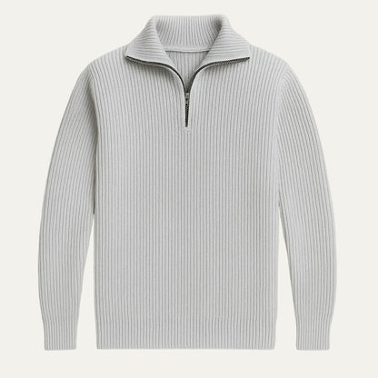 Warm Quarter Zip Wool Sweater - Nocini