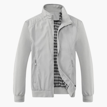 Men's Zip Up Bomber Jacket with Side Pockets - Olytrend