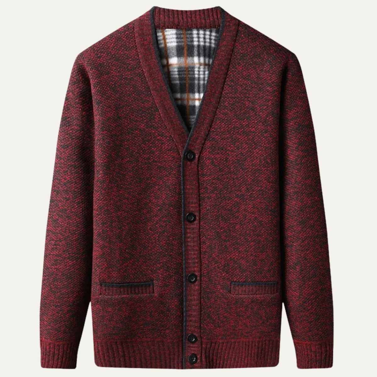 Cozy Men's Open Front Knit Cardigan Sweater