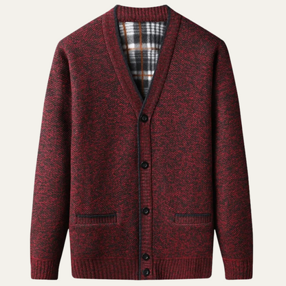 Cozy Men's Open Front Knit Cardigan Sweater