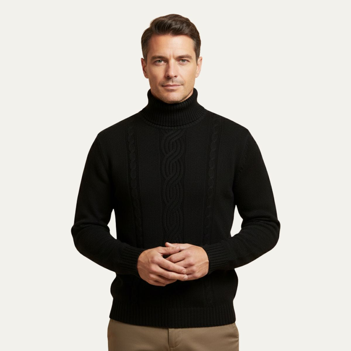 Warm Wool Crew Neck Men's Sweater