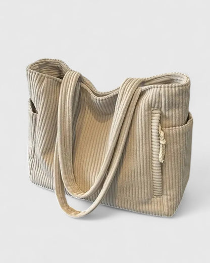 Premium Textured Shoulder Tote Bag With Strap Detail