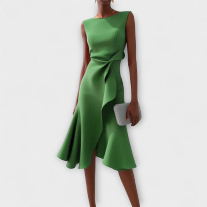 Flowy Uneven Hem Midi Dress