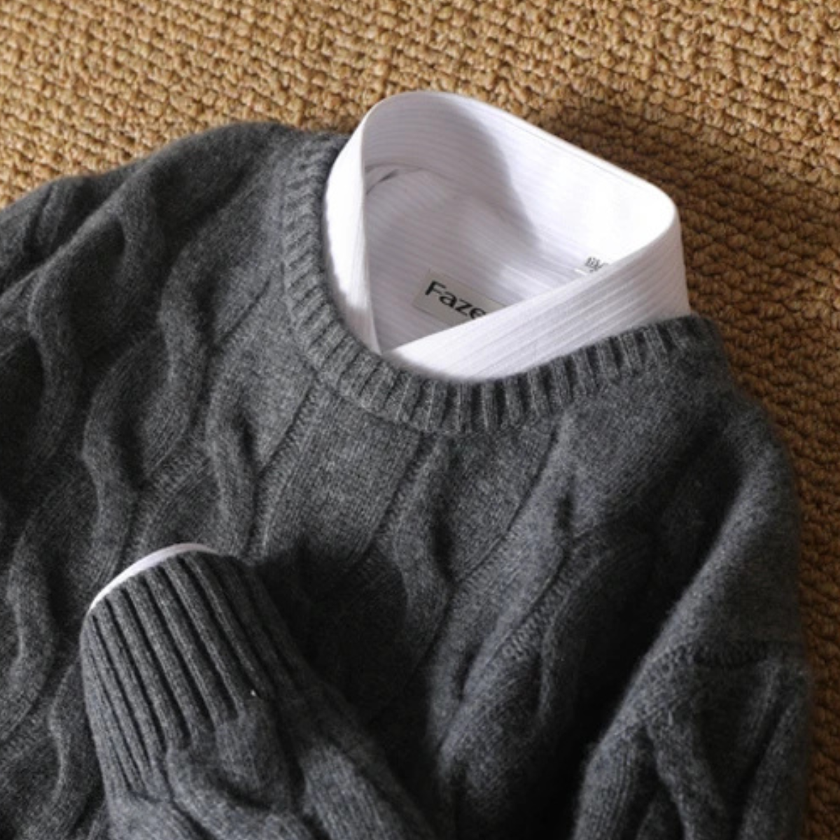 Classic Men's Cozy Cable Knit Sweater
