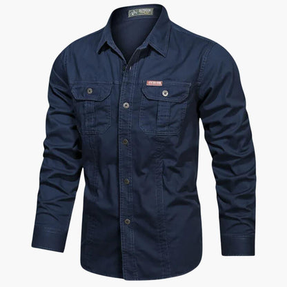 Relaxed Fit Cargo Long Sleeve Shirt